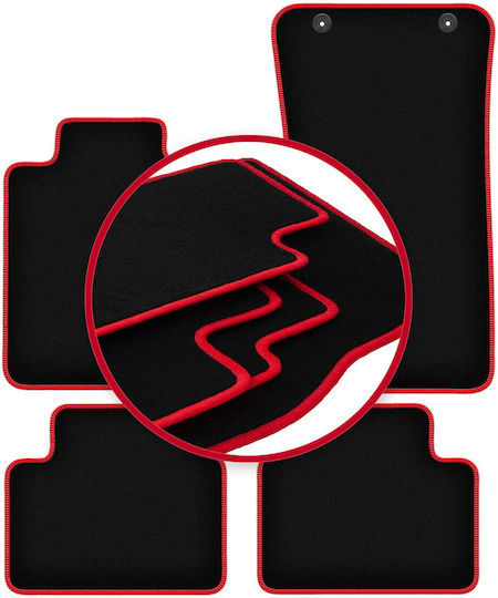 Carlux Red Car Mats Alfa Romeo Giulia Set Front and Back 2 Pieces 2WD Sedan 2016