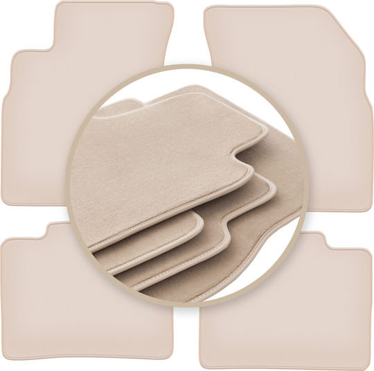 Premium Beige Car Mats for Hyundai Sonata IV Sedan 2005-2010