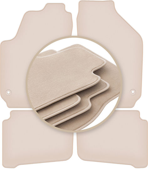 Premium Beige Car Mats for Volkswagen Fox Hatchback 2005-2011