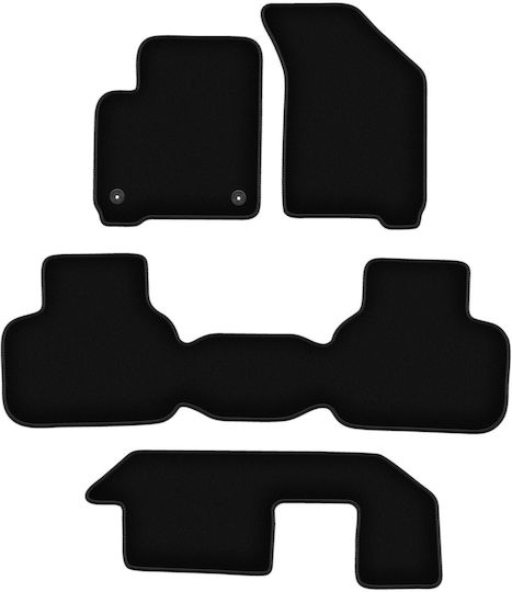 Basic Schwarze Samt Fußmatten Fiat Freemont 7-Sitzer 2011-2016