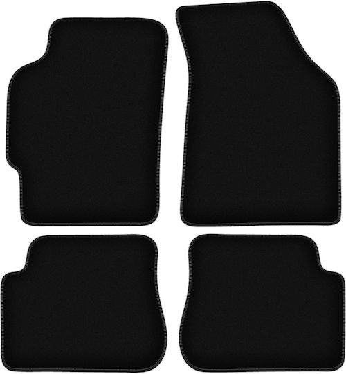Basic Black Velvet Floor Mats Kia Shuma Sedan 1997-2004