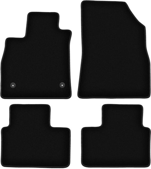 Basic Black Velvet Car Mats Renault Talisman Sedan Grandtour Kombi 2015