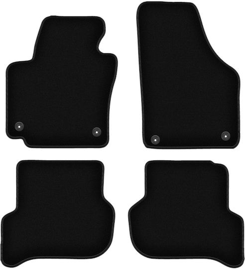Basic Black Velvet Floor Mats Volkswagen Golf Plus Minivan 2005-2014