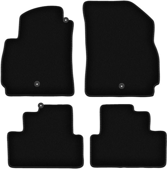 Covorașe de podea negre simple din catifea Chevrolet Orlando I Minivan 2010-2018