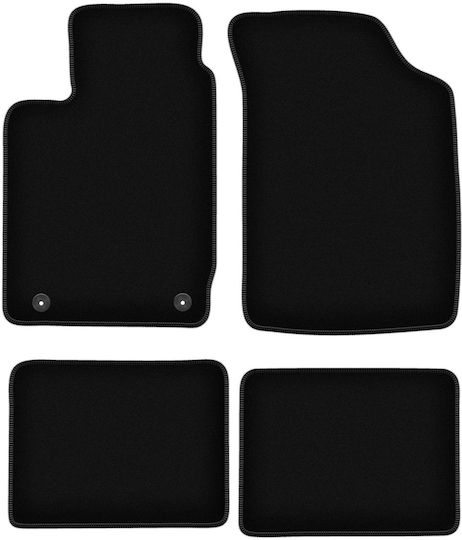 Basic Black Velvet Floor Mats Renault Thalia I Sedan 2000-2010
