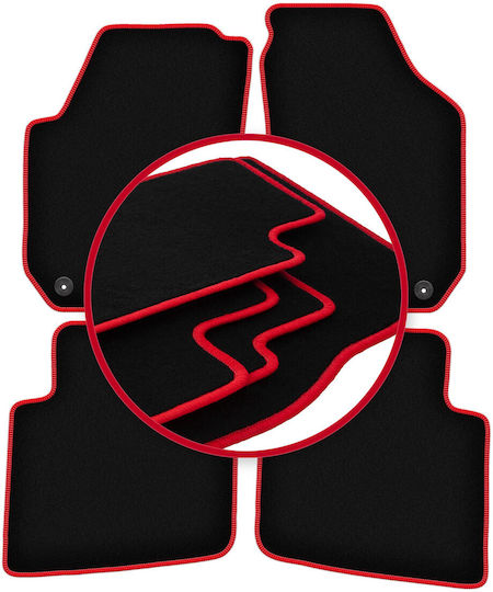 Carlux-red Car Mats Skoda Roomster Van 2006-2015