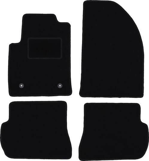 Black Velvet Car Mats for Ford Fusion Hatchback 2005-2012