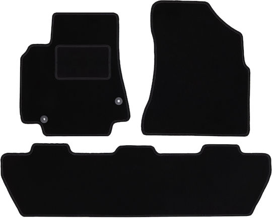 Black Velour Car Mats Peugeot Partner II Combivan Tepee 5-Seater 2008-2018
