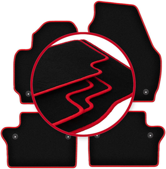 Carlux-red Car Mats Volvo S80 Ii Sedan 2006-2016