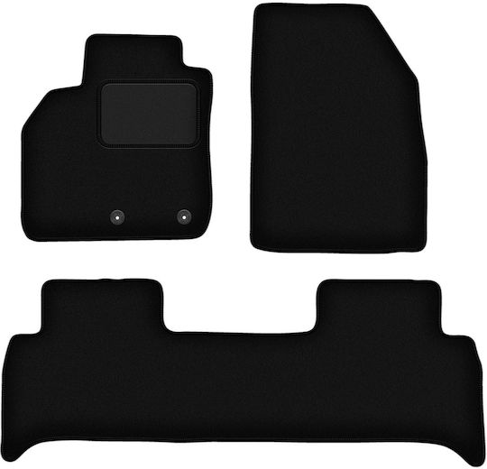 Black Velvet Car Mats Renault Grand Scenic III Minivan 2009-2016