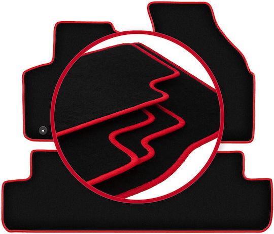 Carlux-red Car Mats Chevrolet Rezzo Minivan 2000-2011