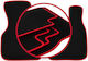 Carlux-red Car Mats Chevrolet Astro Ii Van 1995-2005