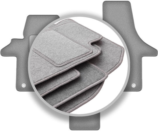 Graue Fußmatten VW Transporter T5 Caravelle 2-Sitzer 2003-2015