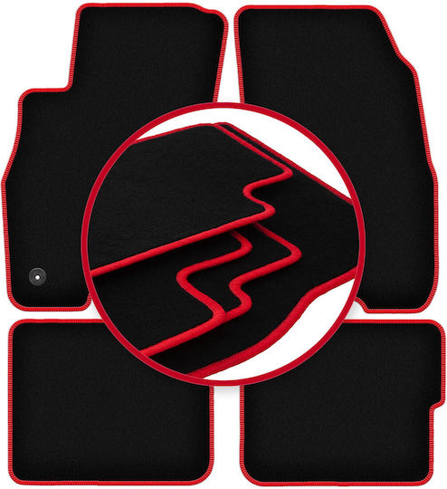 Carlux Red Car Mats Fiat Grande Punto Hatchback 2005-2009