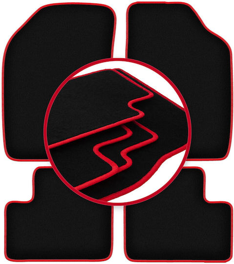 Carlux-red Car Mats Lancia Ypsilon I Hatchback 1996-2003