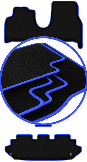 Carlux-blue Car Mats Fiat Ulysse Ii 7-seater 2002-2010