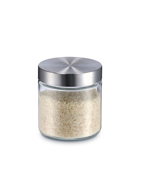 Vase General Use with Airtight Lid Glass Transparent 750ml