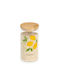 Vase General Use with Airtight Lid Glass Transparent 850ml