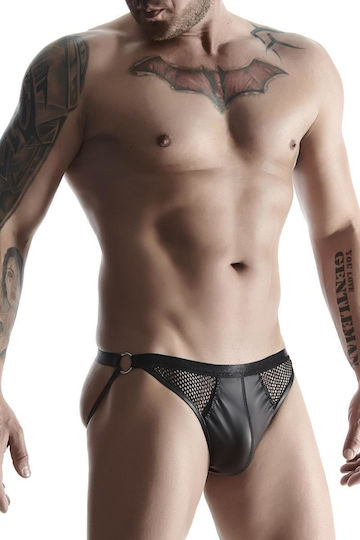 Regnes Fetish Planet Jockstrap Sexy pentru bărbați Negru