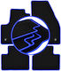 Carlux Blue Car Mats Opel Meriva B Minivan 2010-2017