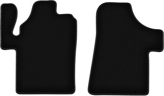 Basic schwarze Samt-Fußmatten Mercedes Vito II W639 Van 2003-2014