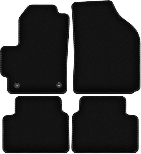Schwarze Samt-Fußmatten Basic Chevrolet Spark II M200 Hatchback 2005-2009