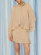 Summer Mini Dress for Wedding Christening Beige