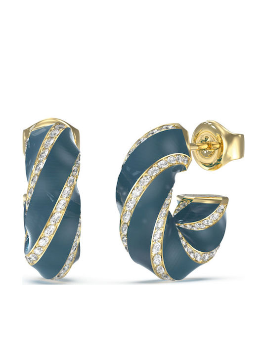 Guess Le Mirage Earrings Hoops made of Steel with Stones Guess Le Mirage Earrings Hoops made of Steel with Stones