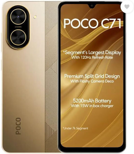 Xiaomi Poco C71 Dual SIM (3GB/64GB) Auriu