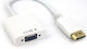 Vcom Adapter von DisplayPort M auf VGA F Weiß