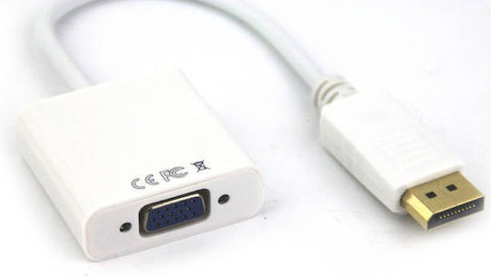 Vcom Adapter von DisplayPort M auf VGA F Weiß