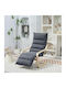 Relax Sessel mit Fußhocker Grau 67x93x114cm