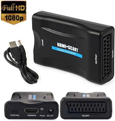 Converter 856456345 Hdmi Female To Scart Female Black 1080p