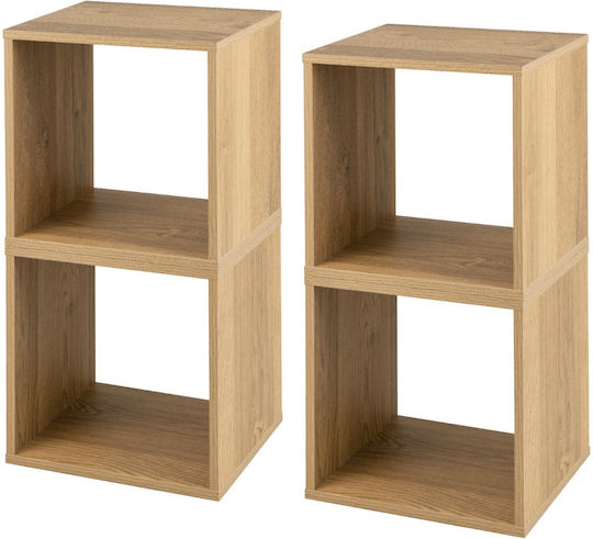 Библиотека Естествено Дърво 38x33x77см