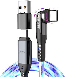 Statik Powerpivot Pro Drehbares 2-in-1 USB zu Typ-C Kabel 2m
