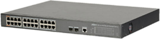 Dahua PFS4226-24GT-240 Управление на L2 PoE Switch с 24 Портове Гигабитови (1Gbps) Ethernet