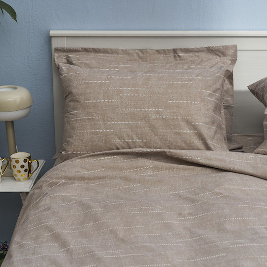 Charalambidis Textiles Kissenbezüge Set Oxford Braun 52x72cm