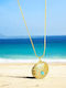 Turquoise Gold Plated Steel Necklace