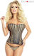 Black Gold Leather Imitation Corset By Provocative