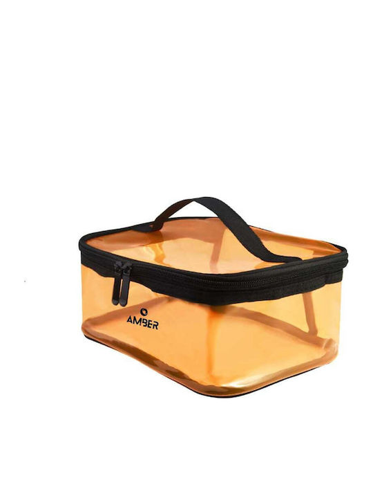 Cosmetic Toiletry Bag 21x15x9 Amber 2032-3 Orange 21x15x9