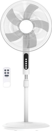 Brand Pedestal Fan 50W with Fan Diameter 40cm with Remote Control White