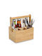 Suport De Scurgere Pentru Tacâmuri Din Lemn Bej 21.5x14x23cm