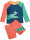 Queen Mother Orange-Blaues Krokodil Freund Kinder Badebekleidung Set