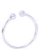 Asimi Body Piercing Fake Nose Hoop Earring Made of Silver 8 x 0.6mm Silver