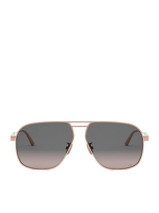 Dior Unisex Sunglasses with Gold Metal Frame and Gold Gradient Lens