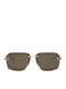 Bvlgari Unisex Sonnenbrille mit Gold Metall Gestell und Gold Linse