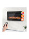 Bakaji Livigno Wall Mounted Electric Fireplace 900W 91.4x12cm
