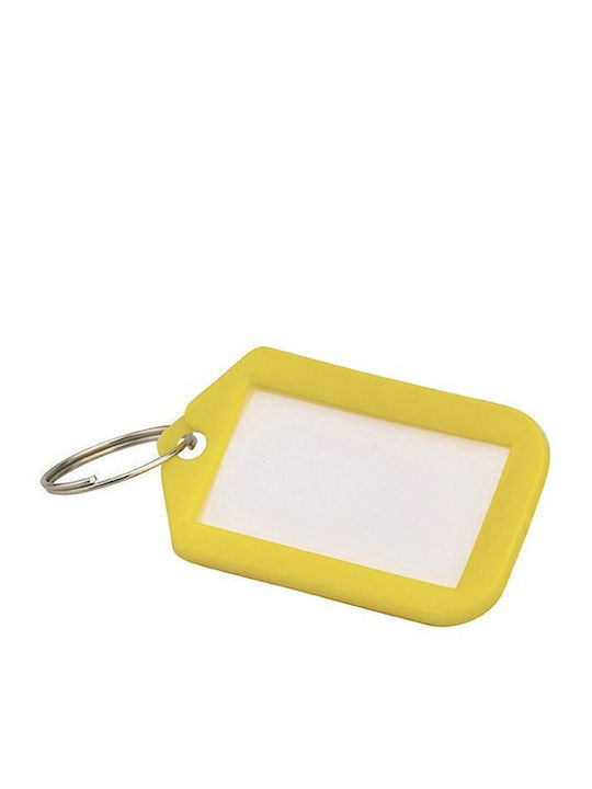 Keychain Tag 50x29 mm 5 Pieces Yellow Thirard 00998331