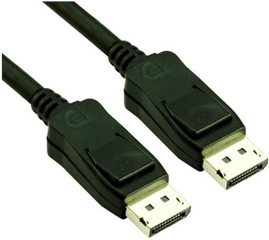 Vcom Cable Display Port M To Display Port M Nickel-plated Connectors 1.8m Black