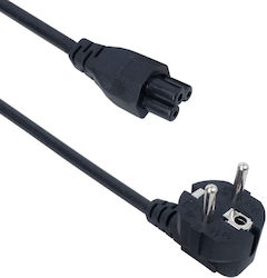 Захранващ кабел Detech от Schuko M към IEC C5 F 1.5m черен 150 броя